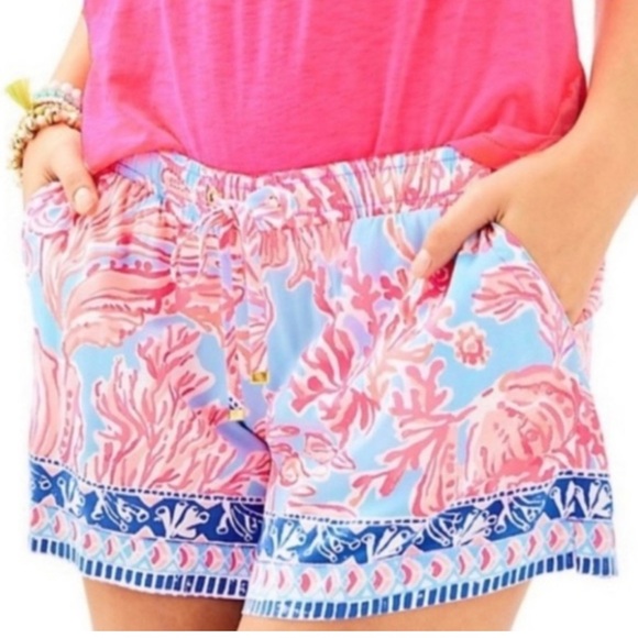 Lilly Pulitzer Pants - Lilly Pulitzer Pink and Blue Women's Shorts